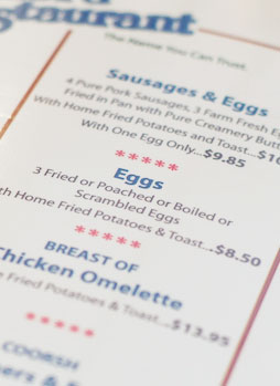 Choose healthier menu options
